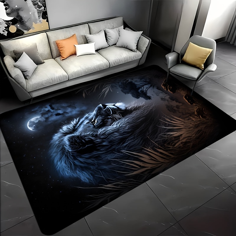 Home Textiles Rug - Starry Night Lion Floor Mat -