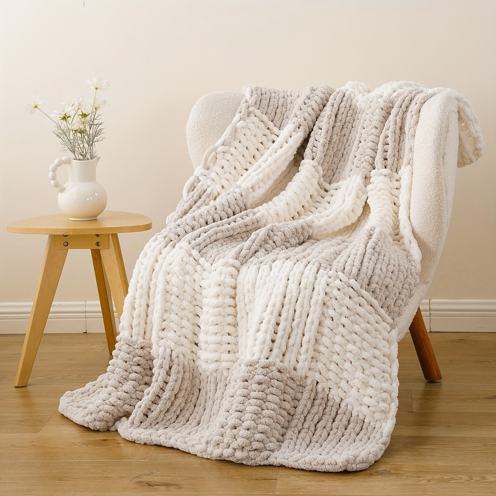Chunky Knit Throw Blanket 50x6 - Throw Blanket Chunky Knit ulasan dan harga