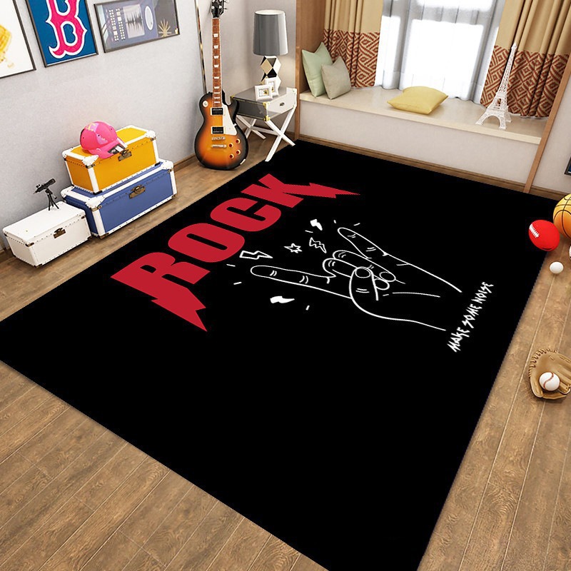 Rock and Roll Carpet Hard Rock - Home Textiles Rug ulasan dan harga