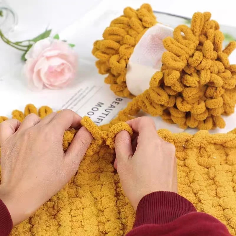 100g/Ball Finger Loop Yarn Thr - Throw Blanket Chunky Knit ulasan dan harga