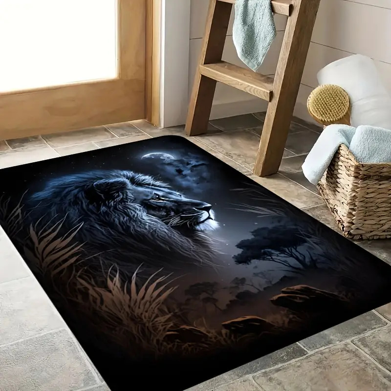 Starry Night Lion Floor Mat -  - Home Textiles Rug ulasan dan harga