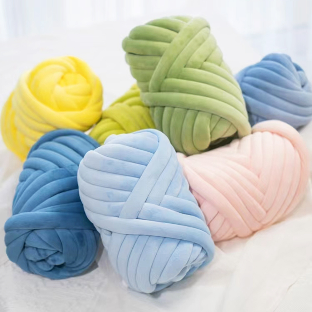 500G Super Velvet Chunky Yarn  - Throw Blanket Chunky Knit ulasan dan harga