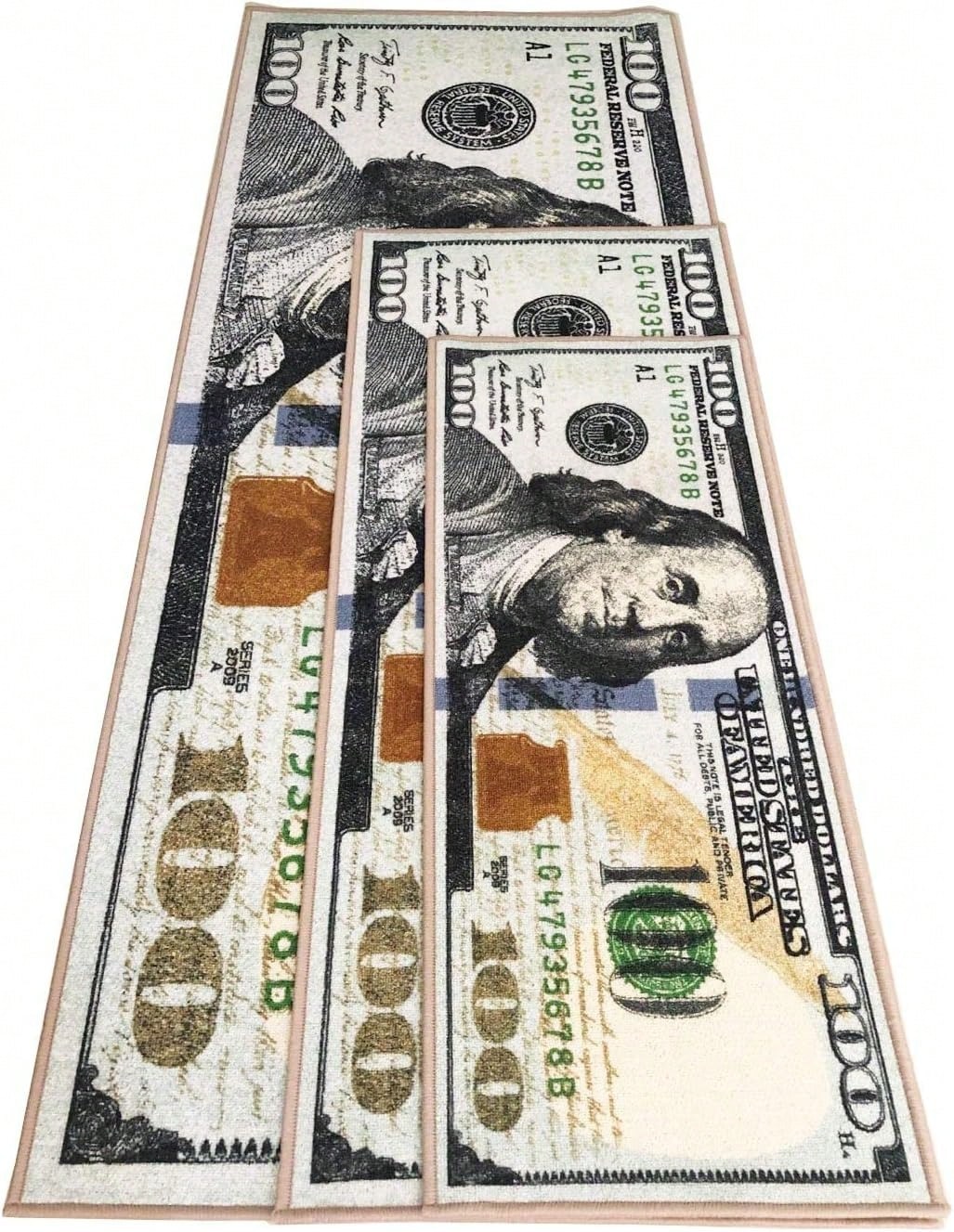 Money Rugs 100 Dollar Bill Run - Home Textiles Rug ulasan dan harga
