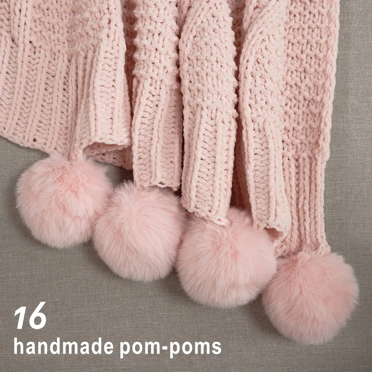 Luxury Chunky Knit Blanket wit - Throw Blanket Chunky Knit ulasan dan harga