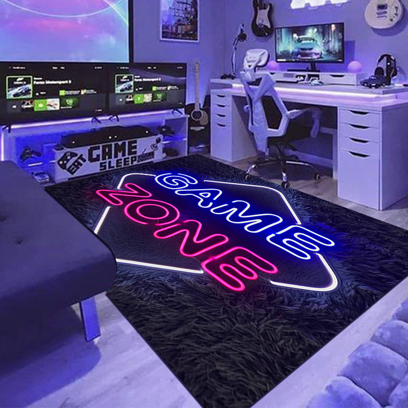 Faux Neon Game Zone Area Rug N - Home Textiles Rug ulasan dan harga