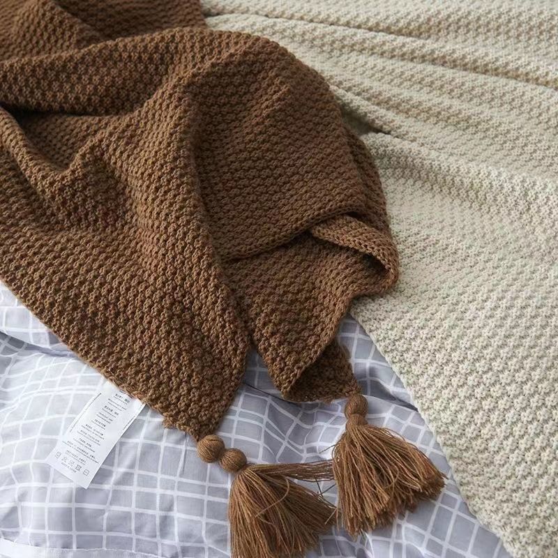 Nordic Blankets for Bed Sofa C - Throw Blanket Chunky Knit ulasan dan harga