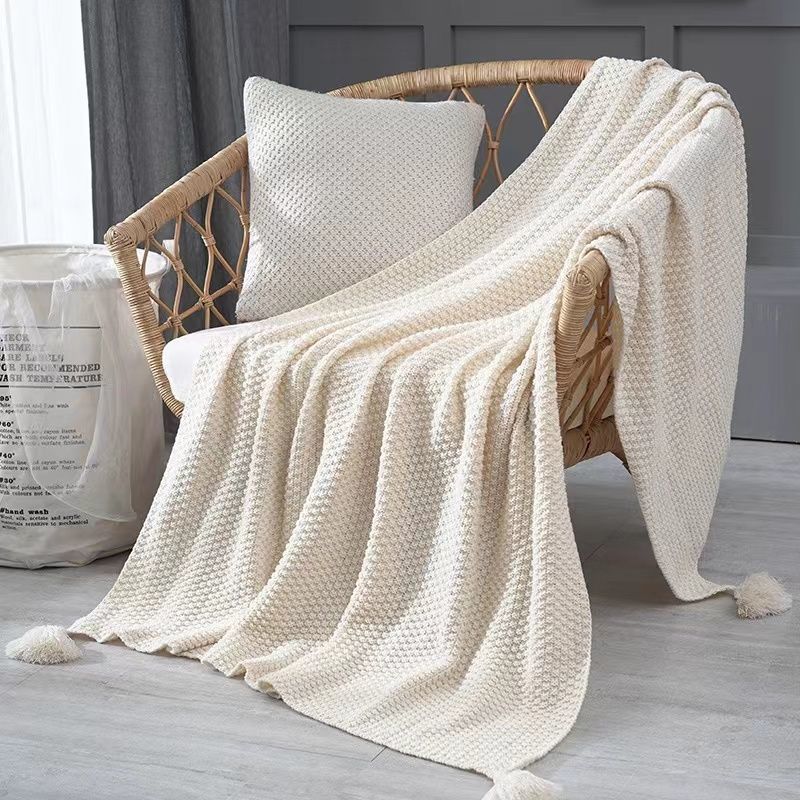 Nordic Blankets for Bed Sofa C - Throw Blanket Chunky Knit ulasan dan harga