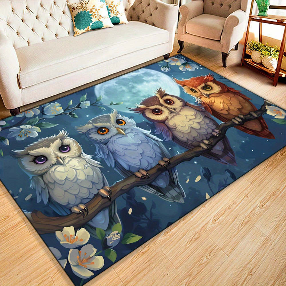 Moonlight Owls Carpet: Comfort - Home Textiles Rug ulasan dan harga