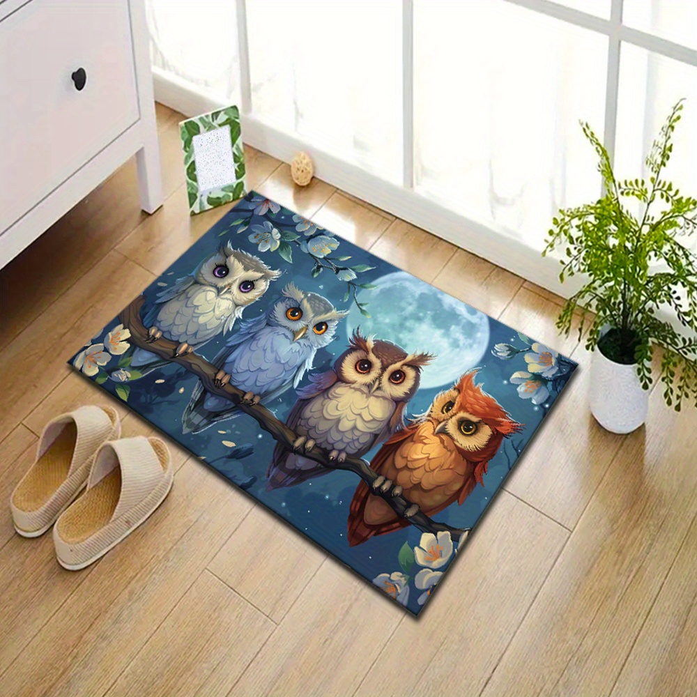 Moonlight Owls Carpet: Comfort - Home Textiles Rug ulasan dan harga