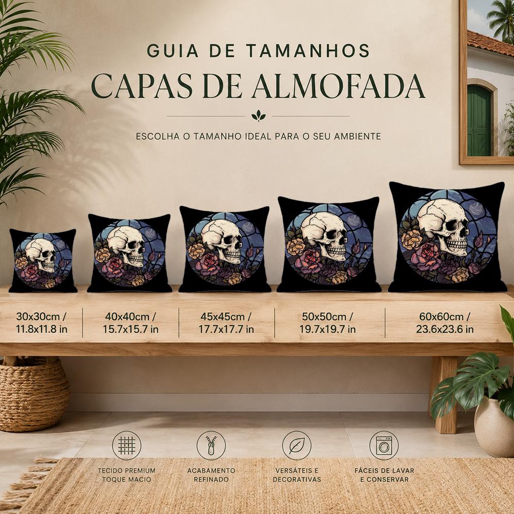 Anime Skull heart print Pillow - Home Textiles Premium ulasan dan harga
